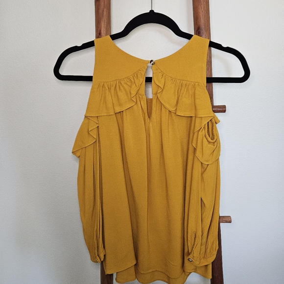 Anthropologie Maeve Brearly Open Shoulder Shirt - Picture 9 of 14